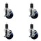 Service Caster 3.5'' Solid Poly Swivel 1-7/8'' Expanding Stem Caster Set with Brake, 4PK SCC-EX20S3514-SPUS-TLB-178-4 - alternate 1